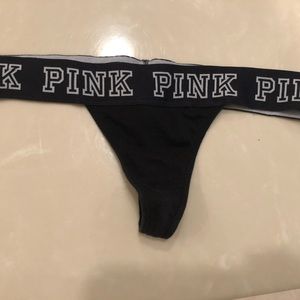 Victoria’s Secret pink logo thick waistband thong panties